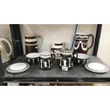 9 pieces of Jasperware by Dudson Bros etc.