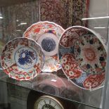 3 assorted Imari bowls.