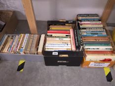 3 boxes of books related to bridge
