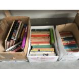 3 boxes of stamp collecting books