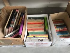 3 boxes of stamp collecting books