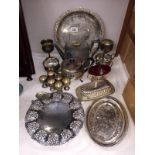 A quantity of silver plated items