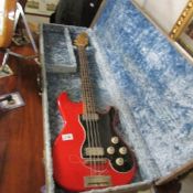 A 1962 Hofner short scale bass guitar, serial No.693.