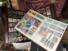 A quantity of stamps in albums & box file