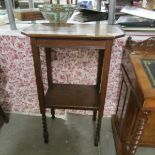 An oak occasional table.