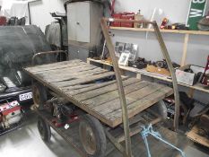 A 19th/20th century railway station platform luggage trolley