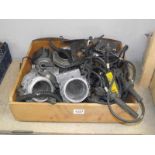 A box of Bosch and Lucas air flow meters etc.