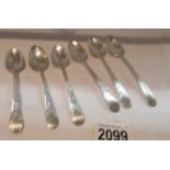 6 silver teaspoons, approximately 85 grams.