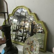 A good quality gilt framed bevel edged overmantel mirror.
