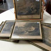 6 engravings of works by R. Westall R.A., in Hogarth frames, 37 x 32.5 cm.