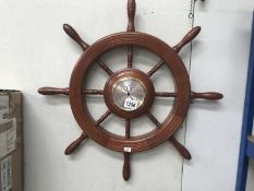 A ships wheel clock