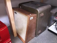 A vintage BAF T60 loud speaker in case and a Grampian speaker, untested.