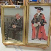 2 gilt framed 'Spy' prints, 'The Lord Mayor' and 'Sir Campbell Bannerman', 1899.