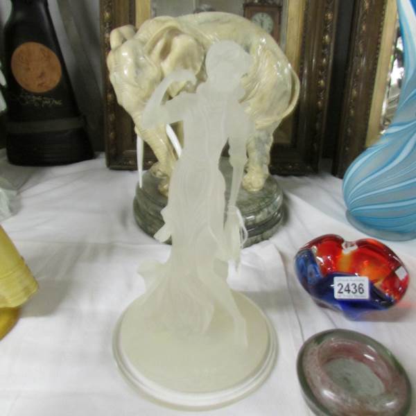 An Egyptian style semi nude figure and a resin figure. - Image 3 of 3