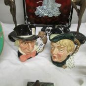 2 Royal Doulton character jugs being The Mad Hatter and Dick Whittington.