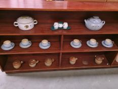 14 pieces of Denby pottery and a quantity of earthenware pots