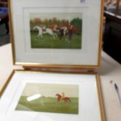 A pair of limited edition Vincent Haddelsey (1934-2010) horse racing themed lithographic prints: