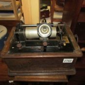 A Victorian Edison Standard phonograph, spring ok, reproducer a/f and missing horn.