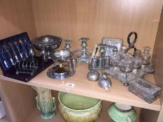 A quantity of silver plated items