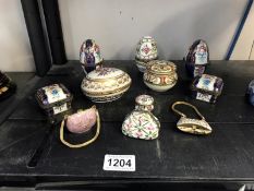 A quantity of trinket pots including Limoges & Noritake