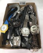 A quantity of wristwatches including Tavistock & Jones, Zeon, Carvel, Ascot & Renault etc.