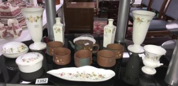 A quantity of Wedgwood Mirabelle items & 6 pieces of Chinese earthenware (lid A/F)