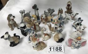 A quantity of Lady & the Tramp figures etc.