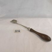 A Victorian silver plated stilton scoop by John Sherwood & Sons, 1858-1896.