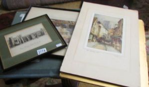 A portfolio of European sketches by Samuel Prout (approximately 30 in total) with a colleciton of