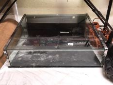 A glass topped counter display cabinet A/F soiled