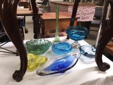 A quantity of art glass dishes