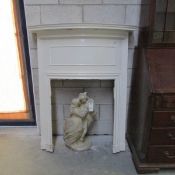 A painted fire surround.