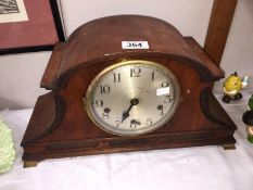 An Edwardian mantel clock (no key).