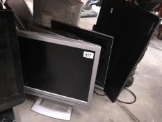 Three 17" flatscreen VDU's and a 22" LG TV - no stand