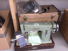 A Zephyr sewing machine with case