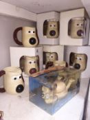 A quantity of Grommit mugs (Wallace & Grommit)