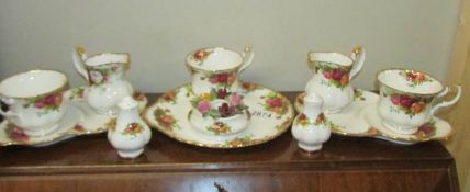 11 pieces of Royal Albert Old Country Roses china.