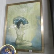 A framed and glazed nude study signed Spencer Roberts, 1974.