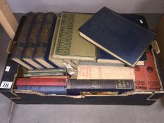 A box of old books including Shakespear