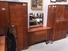 A 3 piece darkwood stained Austin suite bedroom suite