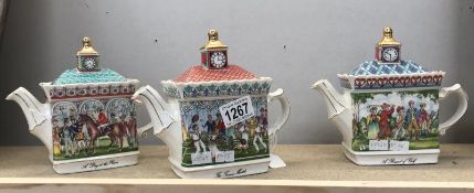 3 Sadler sport related teapots