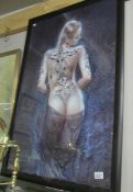 A framed and glazed Liis Royo collection poster.