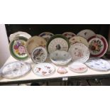 A quantity of cabinet plates.