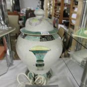 A 19th century lidded Chinese vase, a/f.