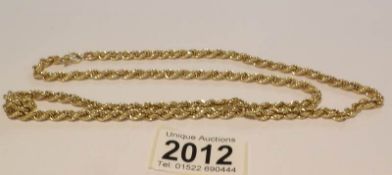 A 14ct gold necklace marked 'Italy 14k', approximately 16 grams.
