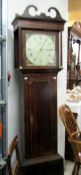 An oak 30 hour Grandfather clock marked Thos. Bolt, Melbourne.