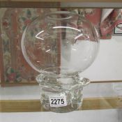 A Rosenthal studio line heavy candle holder with ball glass chimney.