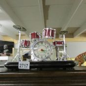 A drum kit quartz clock.