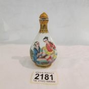 A Chinese porcelain scent bottle.