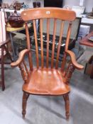 A late 19th / early 20th Century country carver chair